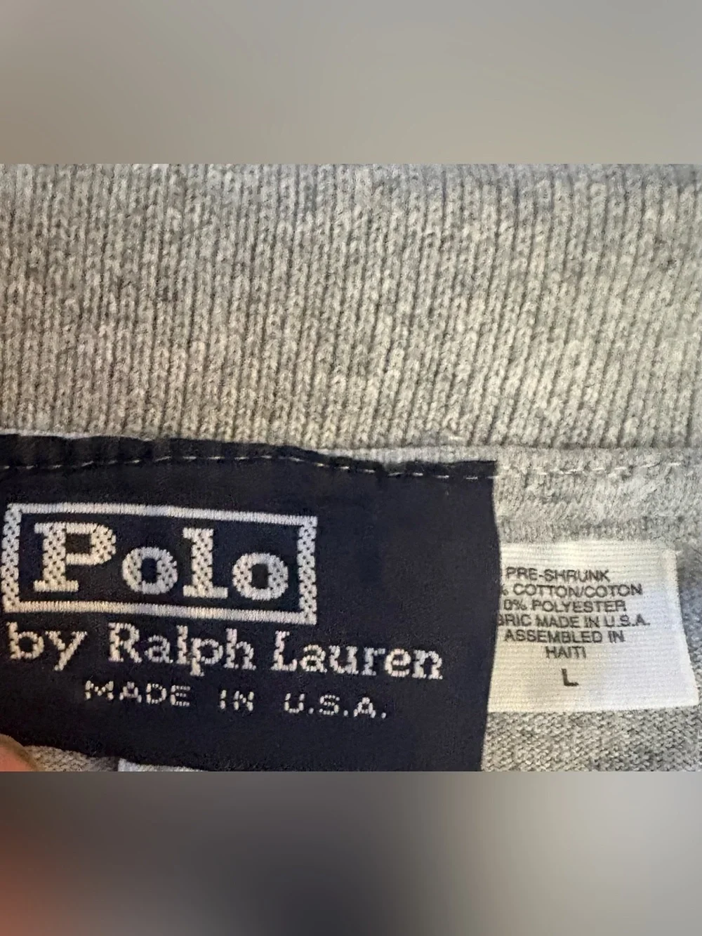 Ralph Lauren Light Gray Polo with Pony Embroidery SZ L